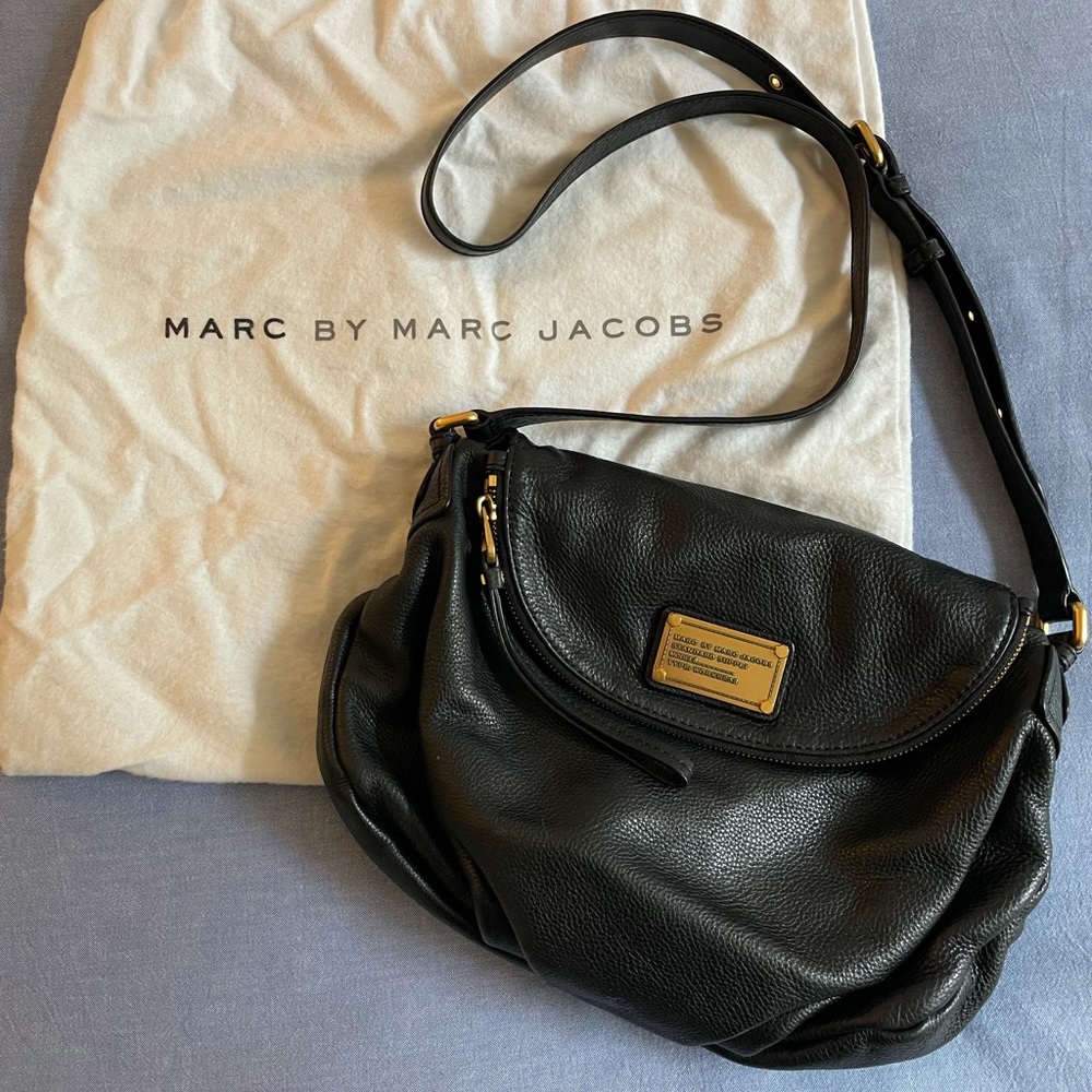 Marc by Marc Jacobs Workwear Black Leather Crossbody Bag